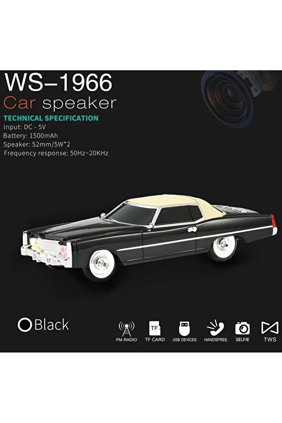 CADİLLAC ELDORADO NOSTALJİK ARABA ŞEKLİNDE BLUETOOTH SPEAKER ŞARJLI KABLOSUZ HOPARLÖR