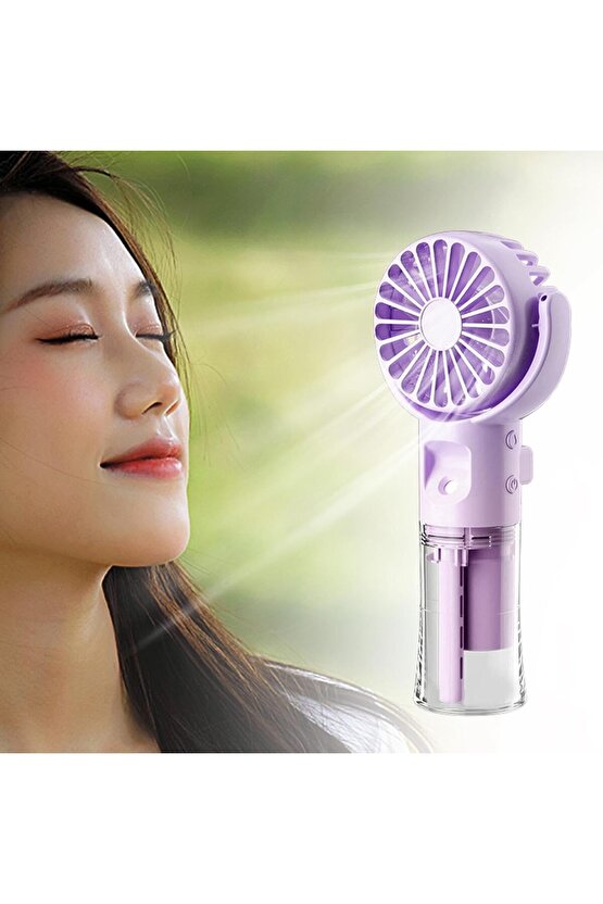 SU BUHARI PÜSKÜRTMELİ ŞARJLI EL FANI MİNİ KLİMA SERİNLETİCİ VANTİLATÖR NEMLENDİRİCİ ÖZELLİKLİ