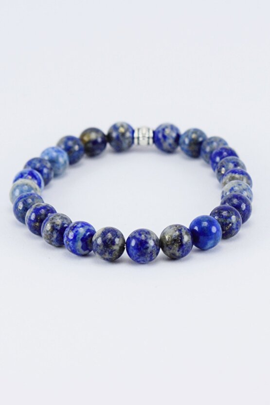 Doğal Taş Bileklik Lapis Lazuli 5 Ve 6. Çakra , Yay Ve Terazi Burcu Zihinsel Temizlik Taşı