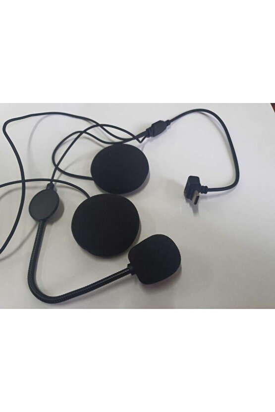 type c girişli intercom kulaklığı usb c bt68 uyumlu motorsiklet kask içi yedek kulaklık mikrofon