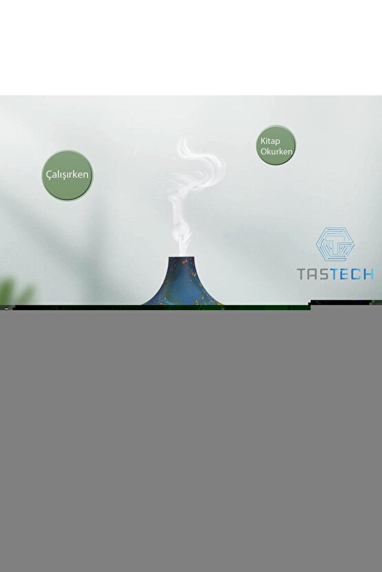 Aroma Terapi Oda Hava Nemlendirici 550ml Ultrasonik Buhar Makinesi Ahşap Görünüm 7 Renk Led Işıklı