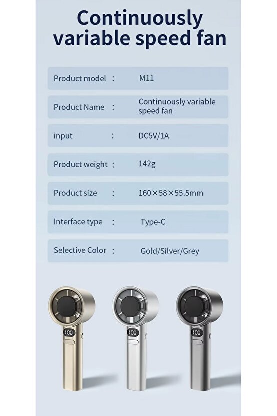 MİNİ KLİMA ŞARJLI VANTİLATÖR SERİNLETİCİ LED ŞARJ GÖSTERGELİ EL FANI Seyahat Kamp ve Yatak Odası