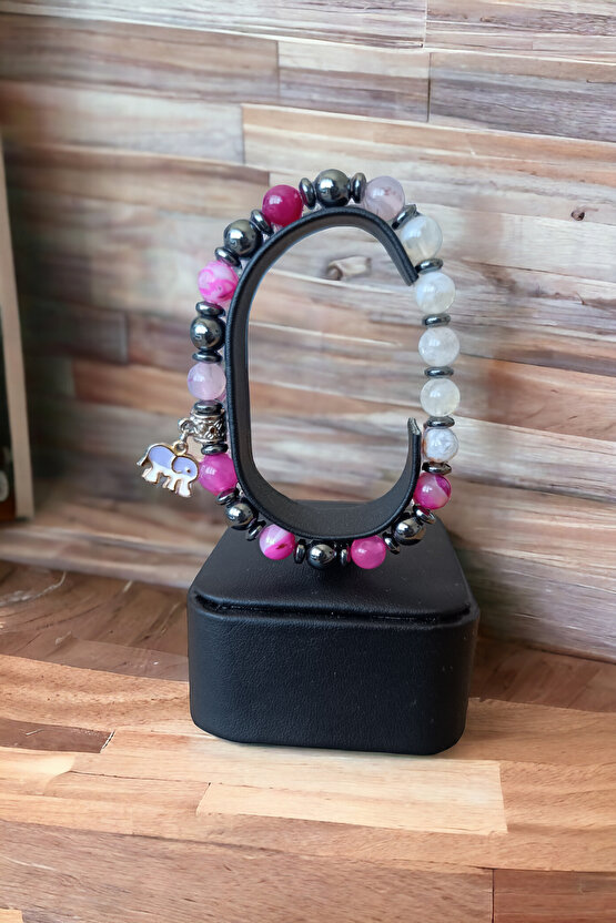 Para Bereket Tılsım Bilekliği Sitrin Taşı Akik Taşı Hematit Taşı Bilekliği Doğal Taş Bilekliği