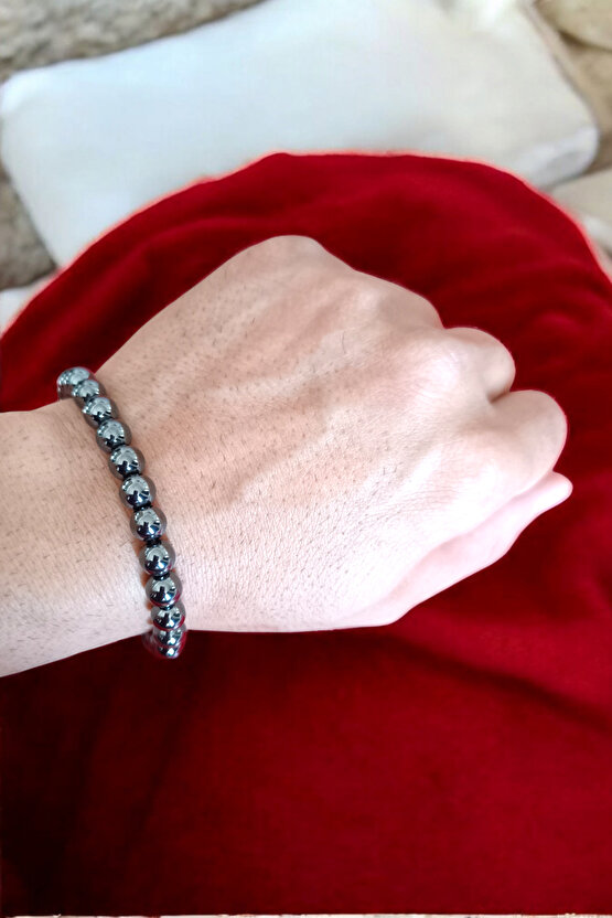 Hematit bileklik Orijinal Gerçek Hematit Taşı Bileklik (kaplama Değil) Doğal Taş