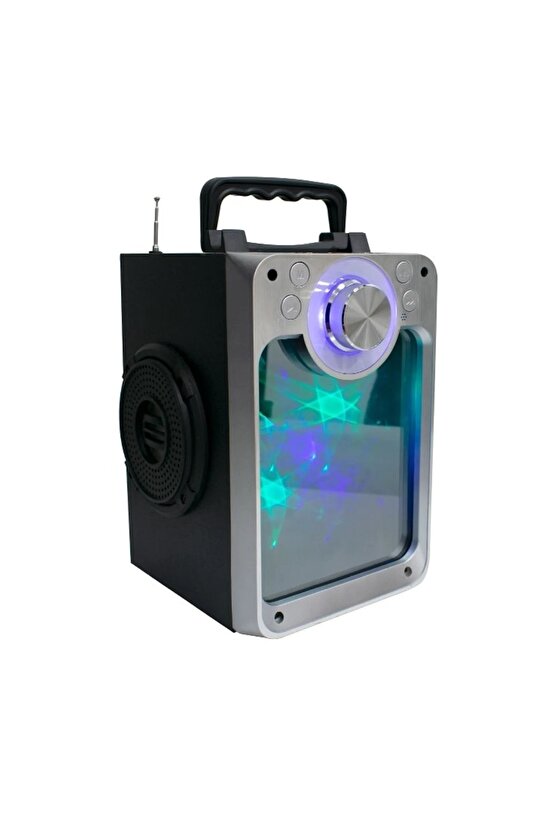 Led Işıklı Bluetooth Hoparlör Usb Sd Kart Aux Mikrofon Girişli Kablosuz Hoparlör