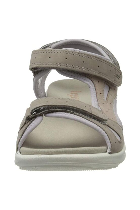 Kadın Gri Siris Nubuk Deri Sandalet