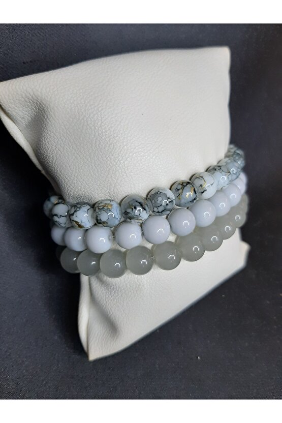 3’lü Cam Boncuk Bileklik Seti – 3 Al Az Öde Fırsatı Unisex