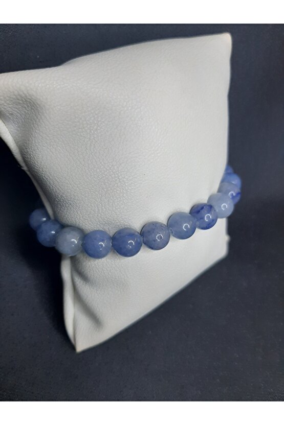 Mavi Akik Taşı Bileklik Sade ve Şık Unisex