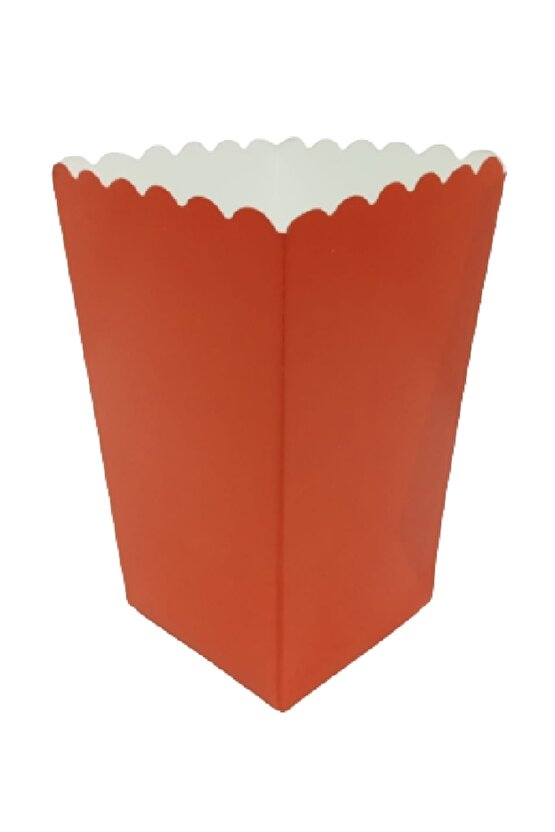 Turuncu Renkli Karton Mısır Kutusu 8li (popcorn)