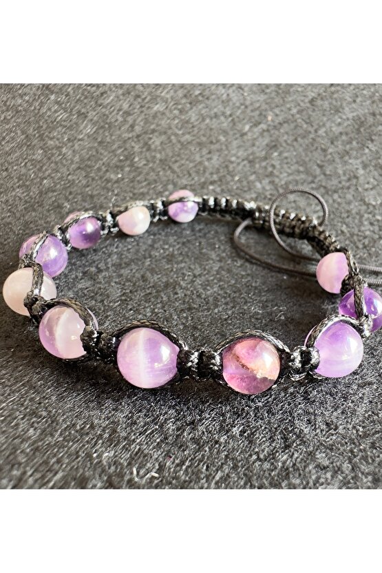 Doğaltaş bileklik(Ametist taşı )