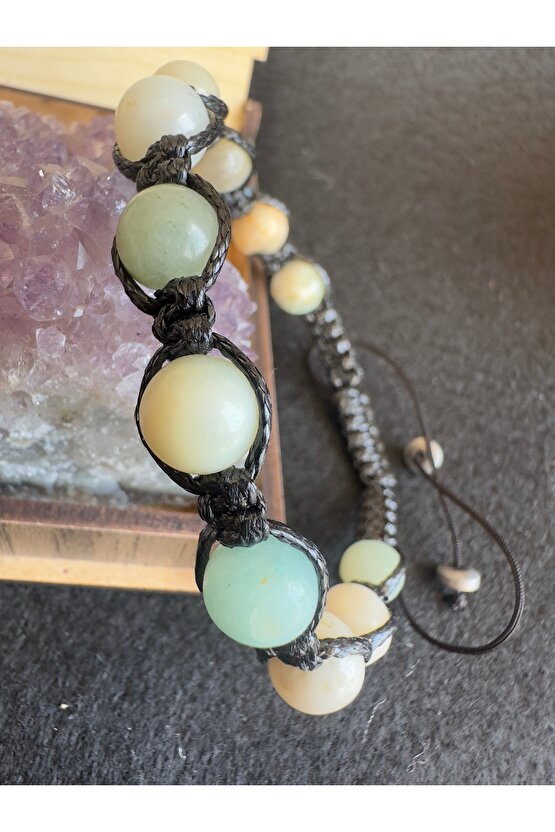 Doğaltaş bileklik {Amazonit taşı }