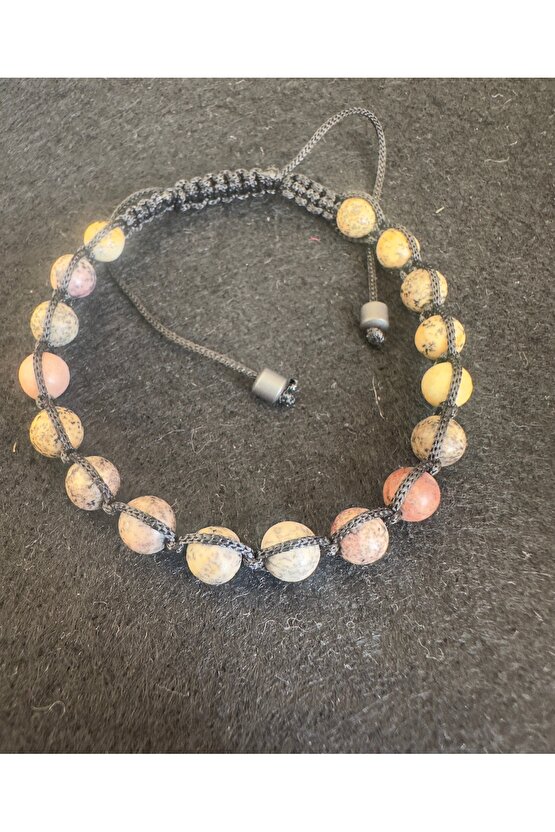 Jasper taşı örme bileklik modeli