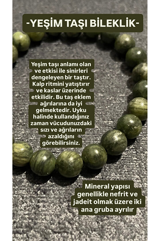 GNG SİLVER Yeşim Taşı Kadın Bileklik