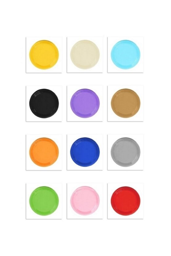 Pembe Plastik Tabak Çap 22 cm 25 Adet 1 Paket