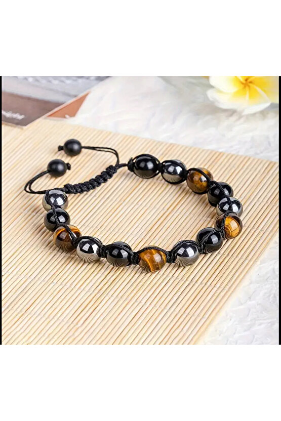 Doğaltaş makrume bileklik