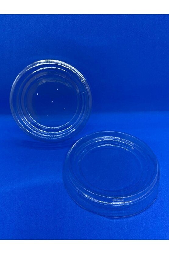 Plastik Tatlı Kabı Kasesi Kristal Kapaklı 10 Adet 180 Cc