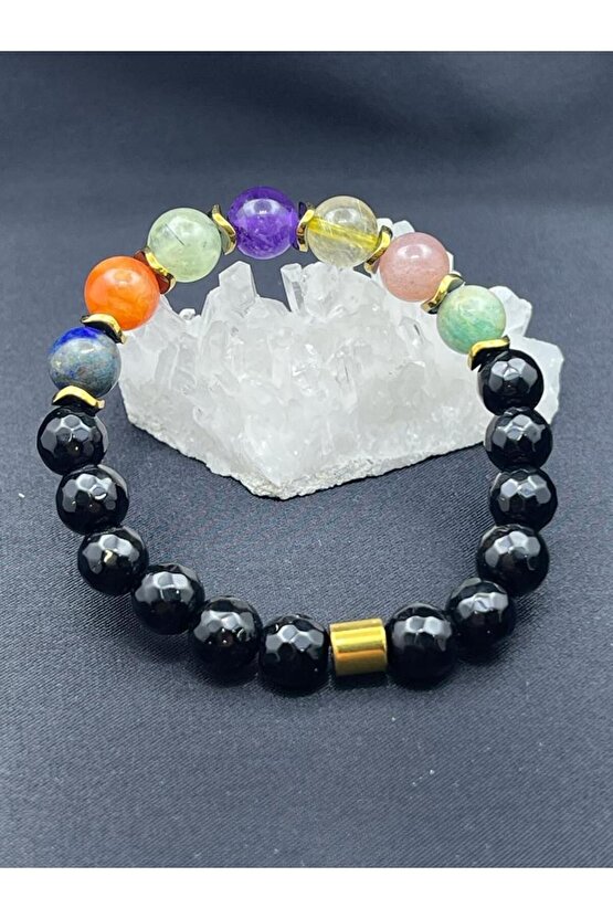 Sertifikalı Orijinallik Garantili Doğal Taş Çakra Bileklik