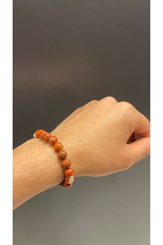 AuraStone Kırmızı Jasper 8mm Doğaltaş Bileklik
