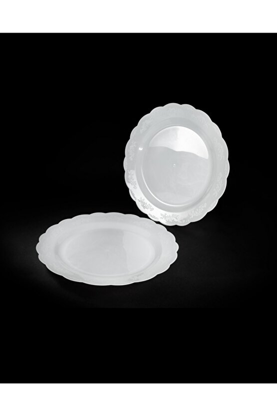 Plastik Tabak Ps 26cm - 6 Adet (1 Paket) Beyaz