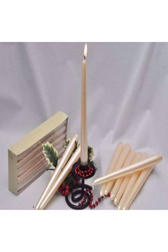 Losh Candle 4 Adet Inci Beyaz Şamdan Mumu 25 cm