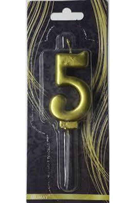 5 Rakam Gold Altın Mum