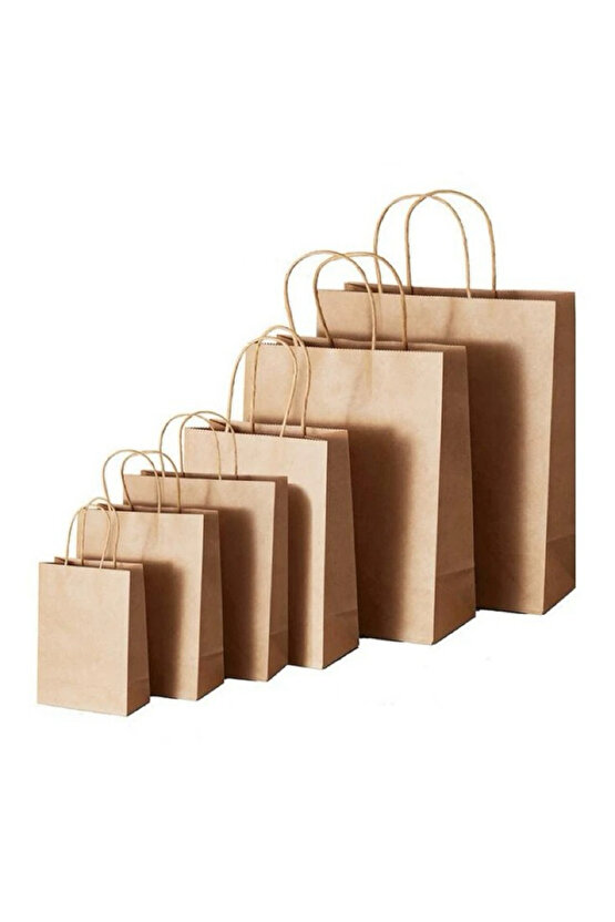 31X12x41 KRAFT KARTON ÇANTA (25’Lİ)
