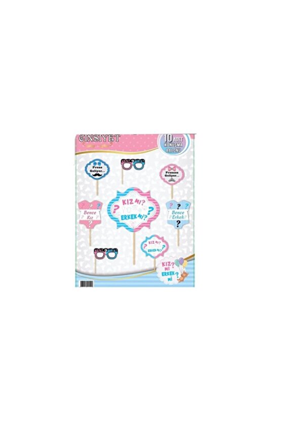 Cinsiyet Konsept Konuşma Balonu 10’Lu