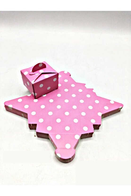 Pembe Desenli Lokum Kutusu 50li