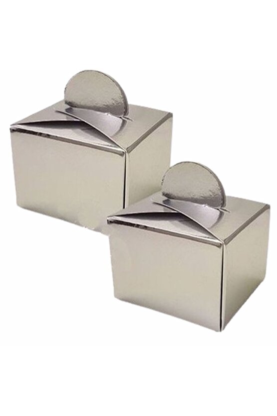 Lokum Kutusu Gold Renk Kare 50 Adet 4x5 Cm