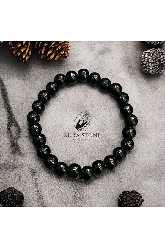 AuraStone Oniks Doğal Taş 8mm Bileklik