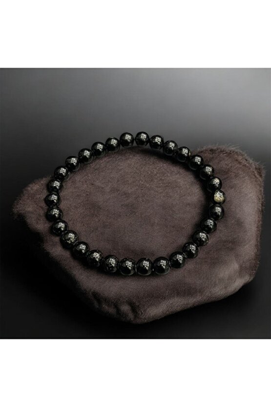 AuraStone Siyah Turmalin Doğal Taş 6mm Bileklik