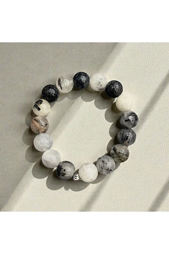 AuraStone Rutil Kuvars Doğal Taş 12mm Bileklik