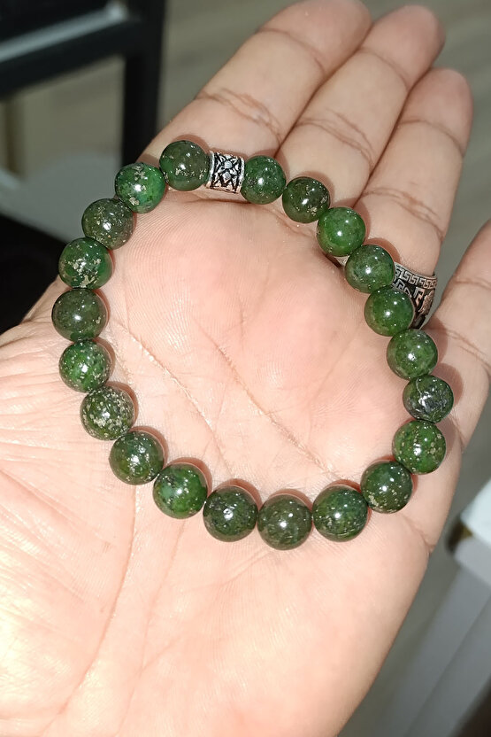 Serpantin ( Yılan ) Taşı 10 mm Doğaltaş Bileklik