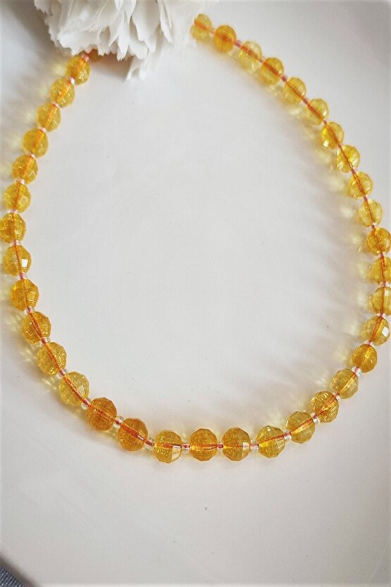 ÇOKGEN SİTRİN DOĞAL TAŞ KOLYE