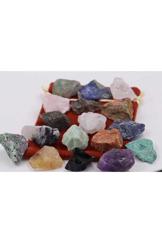 Ham İşlenmemiş 17’li Parça Doğal Taş Set