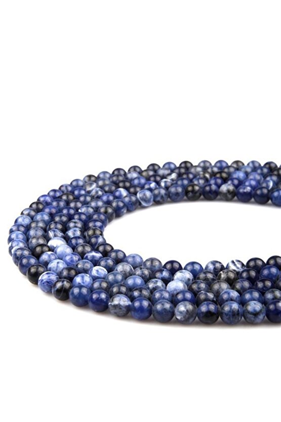 Sodalit ( A Kalite ) Doğal Taş Dizi 8 Mm Küre Kesim