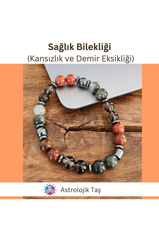 Doğal Taş Sağlık Bilekliği (KANSIZLIK VE DEMİR EKSİKLİĞİ)