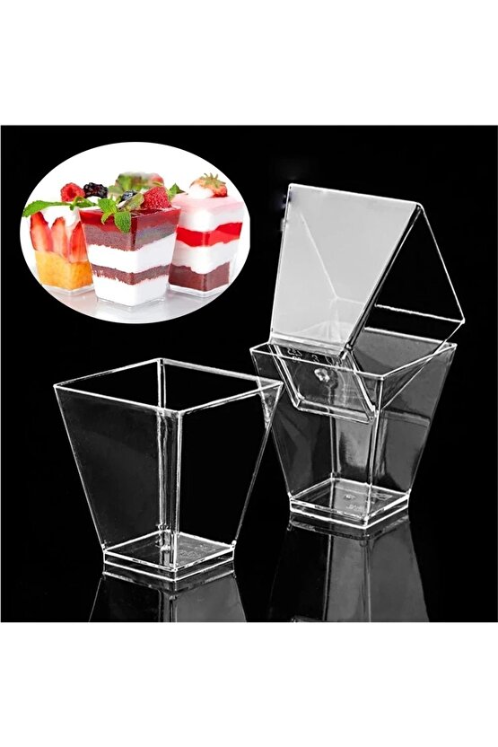 Tatlı Kasesi, Meze Ve Salata Kasesi, Magnolya ,parti Kasesi Prizma Kübik Kase 20 Adet 200cc