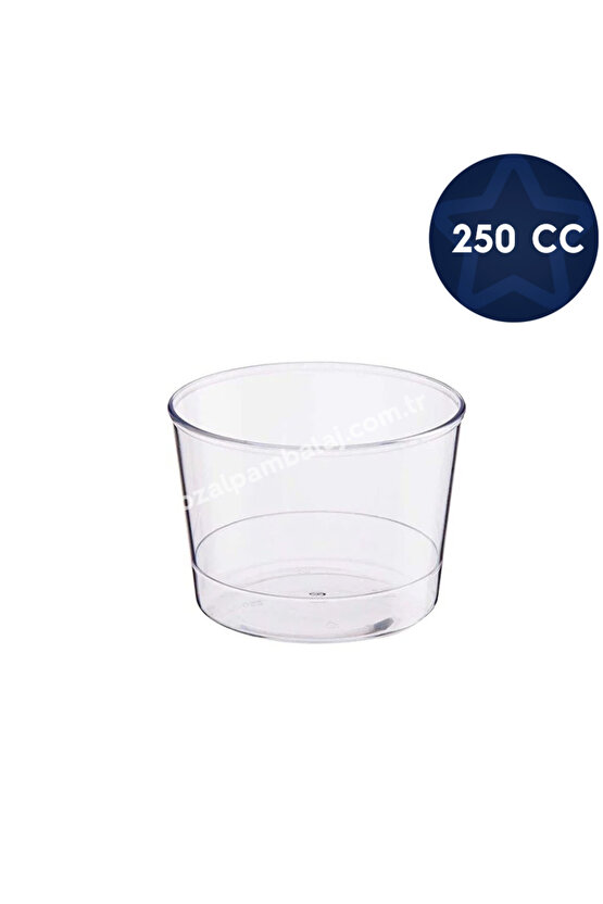BODEGA Kapaklı Sert Plastik Kase 250 CC 10 ADET Magnolya, Sütlü Tatlı, Aşure, Salata, Meze Kasesi