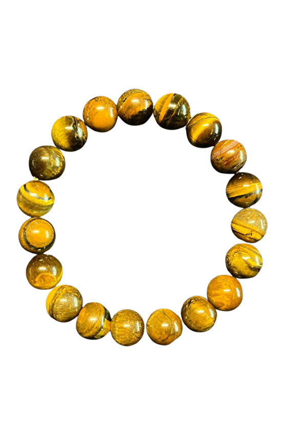 Unisex Doğal Kaplan Gözü Taşı Bileklik Koruyucu Enerji Taşı