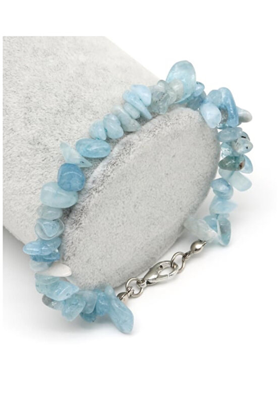 Akuamarin Taşı Doğal Taş Kırıktaş Bileklik