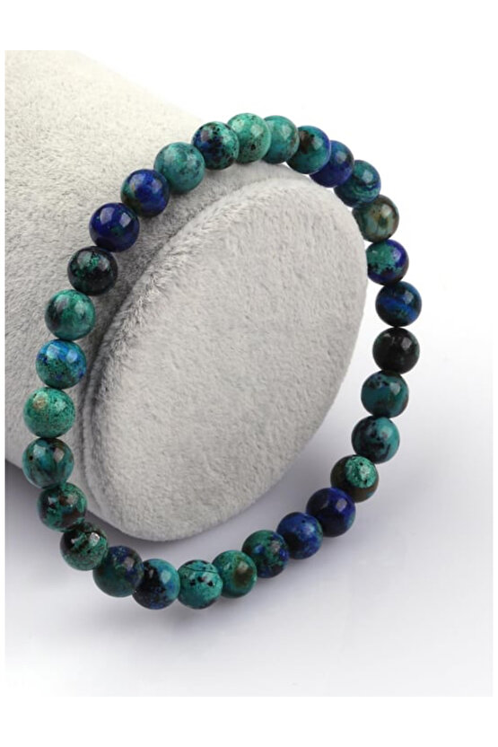 Azurit Taşı Doğal Taş Bileklik 6 mm