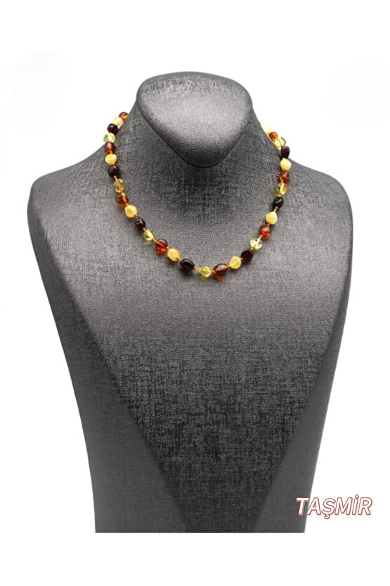 Damla Kehribar Bebek Diş Kolyesi 33 CM ( A Kalite )