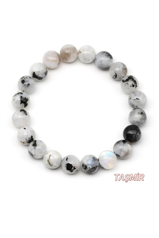 Ay Taşı Doğal Taş Bileklik 10 mm