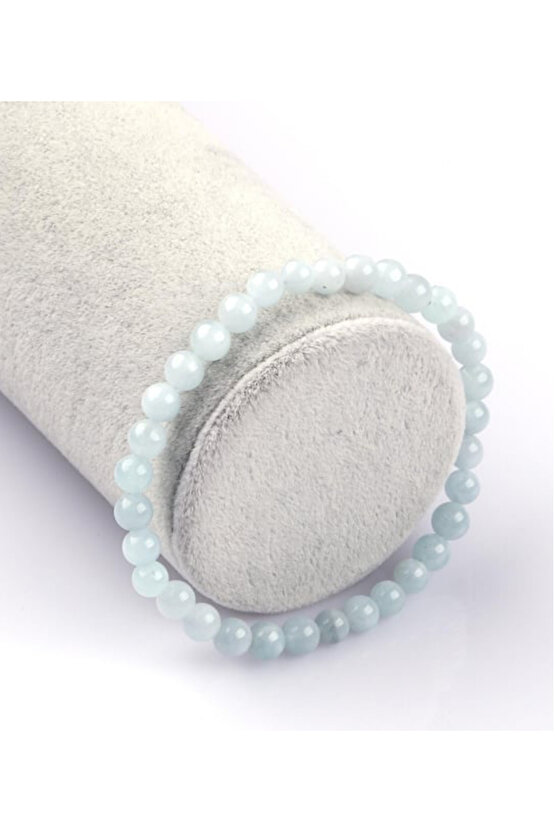 Akuamarin Doğal Taş Bileklik 6 mm