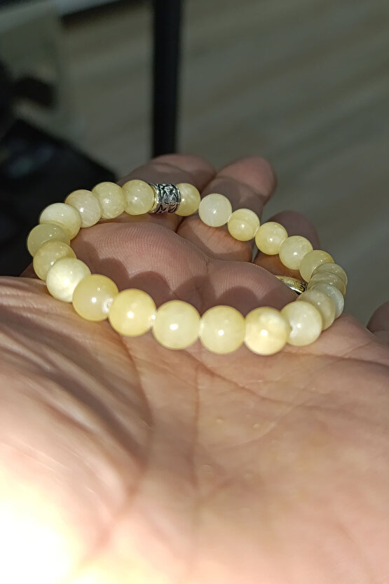 Aragonit Taşı 8 mm Natural Doğaltaş Bileklik