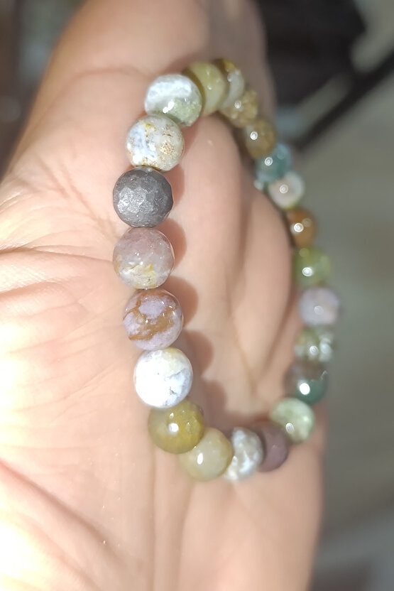 Hint Akik 8 mm Faset Kesim Doğaltaş Bileklik