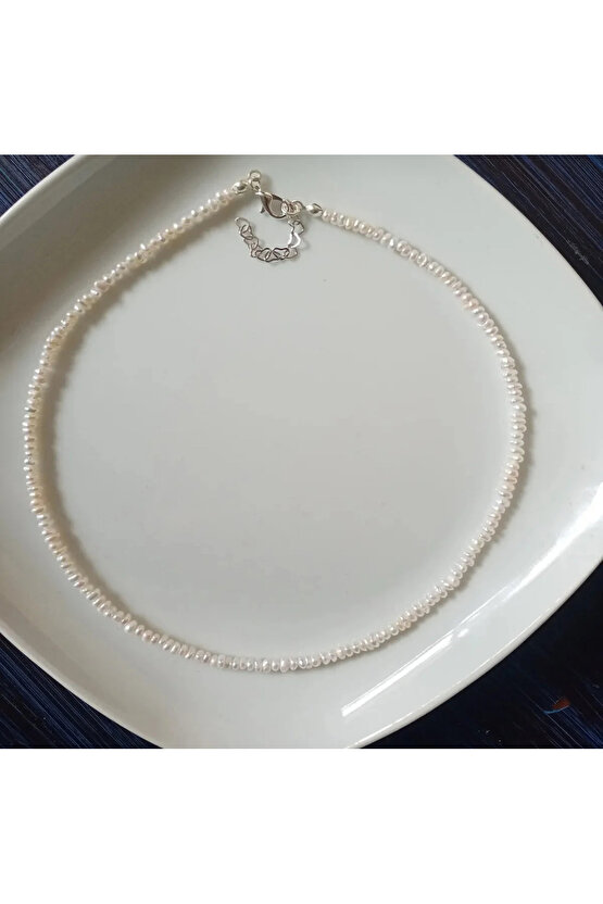 Doğal Kum İnci Kolye 2 mm ( A Kalite )
