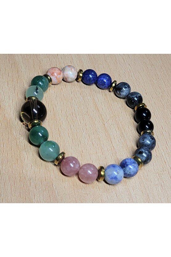 Sinir sıkıntı stres Doğal Taş Bileklik gold