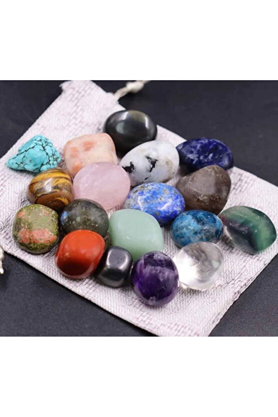 18’li Tımbıl Doğal Taş Set renkli